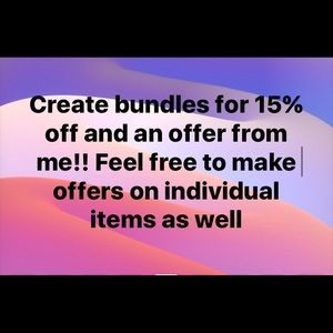 Create Bundles, Make offers!